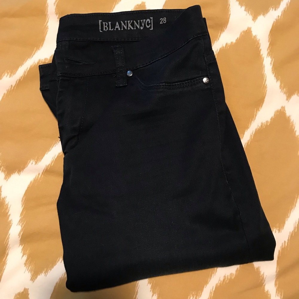 Blank NYC dark navy skinny stretch pant
